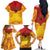 Papua New Guinea Rugby Custom Family Matching Off The Shoulder Long Sleeve Dress and Hawaiian Shirt Go Kumuls PNG - Polynesian Pattern