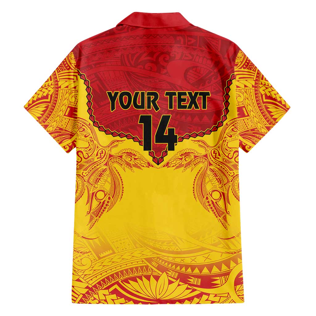 Papua New Guinea Rugby Custom Family Matching Off Shoulder Short Dress and Hawaiian Shirt Go Kumuls PNG - Polynesian Pattern