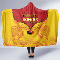 Papua New Guinea Rugby Custom Hooded Blanket Go Kumuls PNG - Polynesian Pattern LT14 One Size Yellow - Polynesian Pride