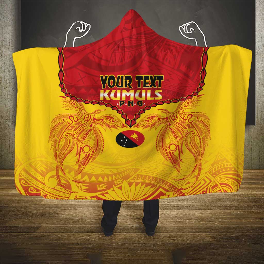 Papua New Guinea Rugby Custom Hooded Blanket Go Kumuls PNG - Polynesian Pattern LT14 - Polynesian Pride