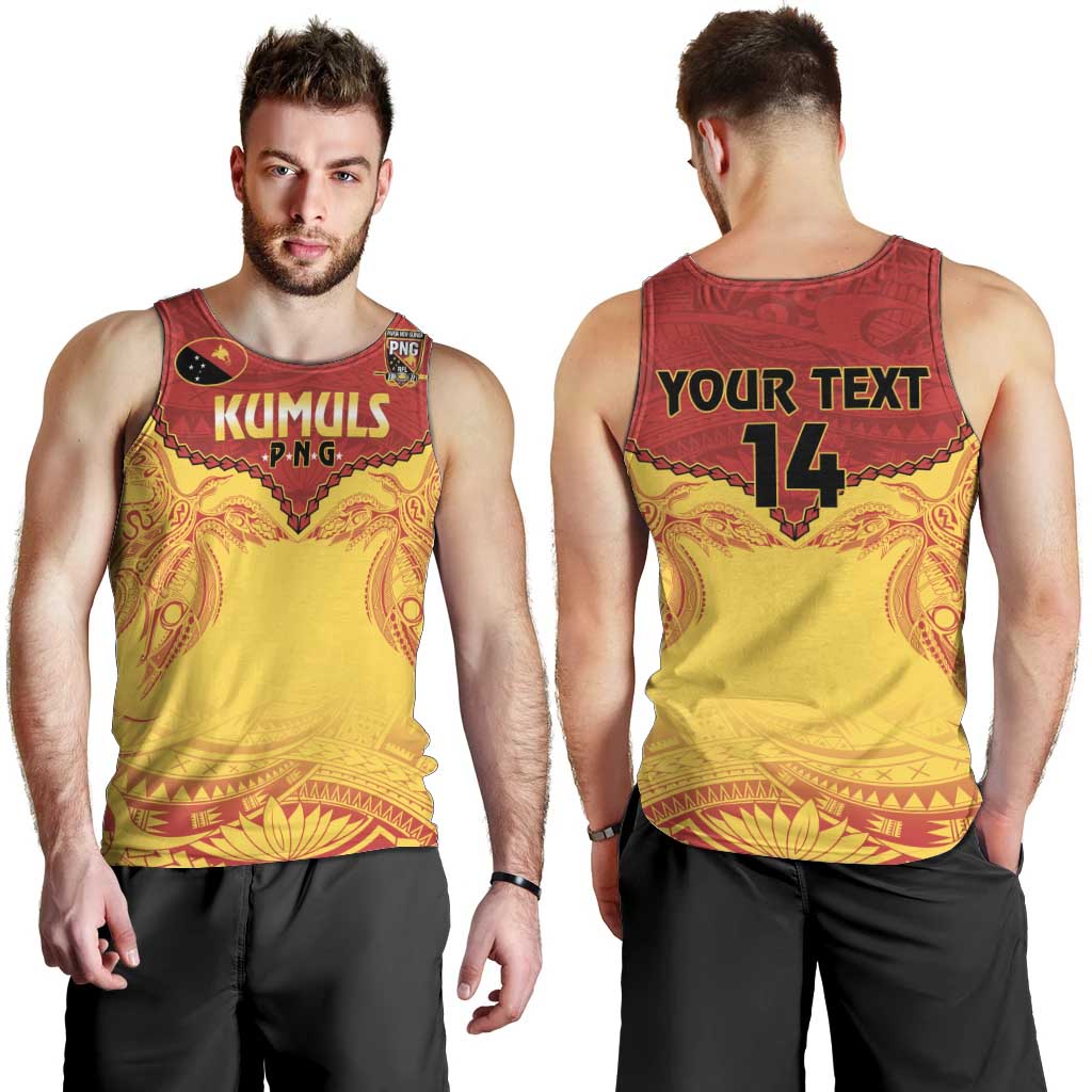 Papua New Guinea Rugby Custom Men Tank Top Go Kumuls PNG - Polynesian Pattern