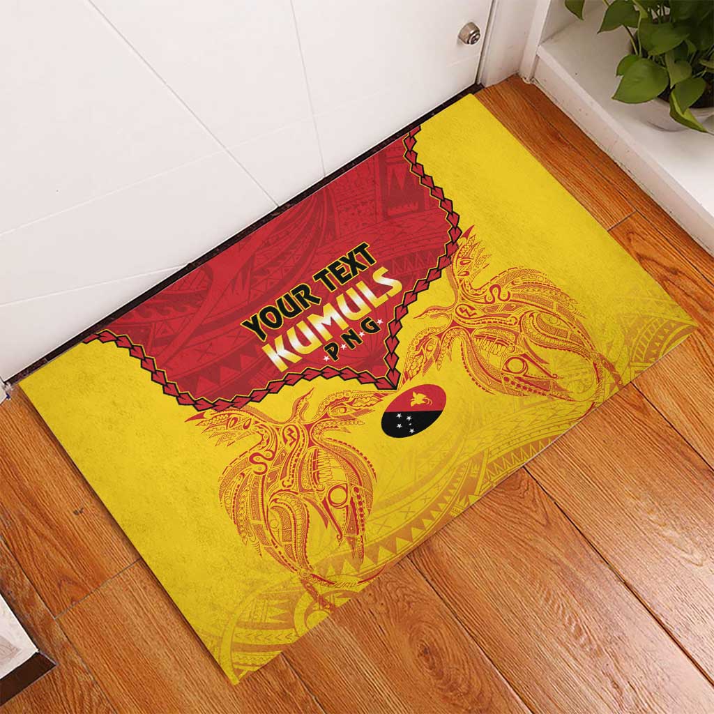 Papua New Guinea Rugby Custom Rubber Doormat Go Kumuls PNG - Polynesian Pattern LT14 - Polynesian Pride