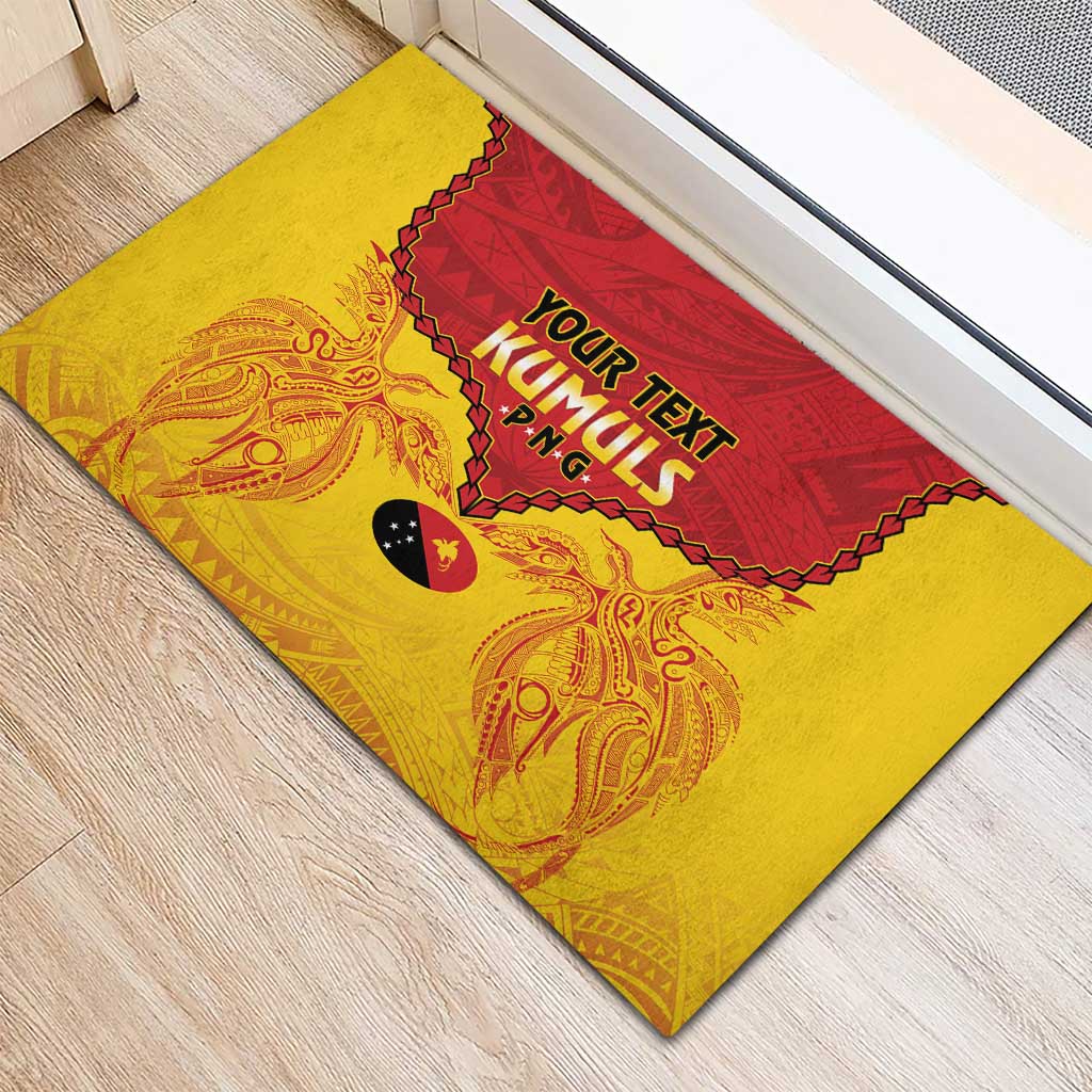 Papua New Guinea Rugby Custom Rubber Doormat Go Kumuls PNG - Polynesian Pattern LT14 - Polynesian Pride