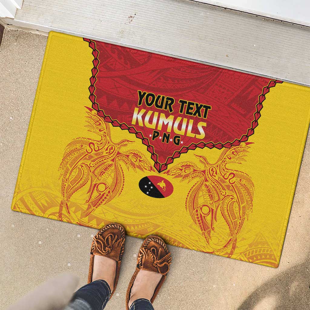 Papua New Guinea Rugby Custom Rubber Doormat Go Kumuls PNG - Polynesian Pattern LT14 - Polynesian Pride