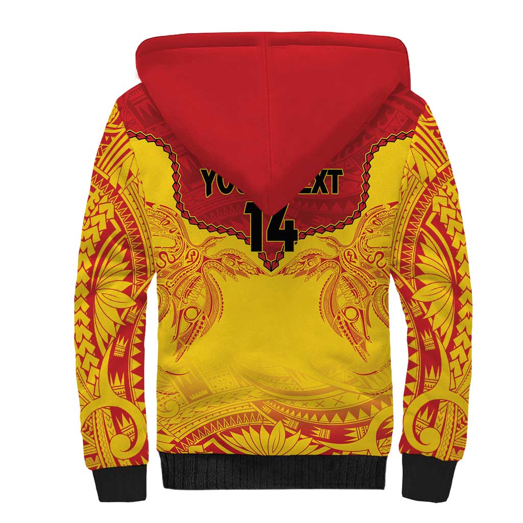 Papua New Guinea Rugby Custom Sherpa Hoodie Go Kumuls PNG - Polynesian Pattern LT14 - Polynesian Pride