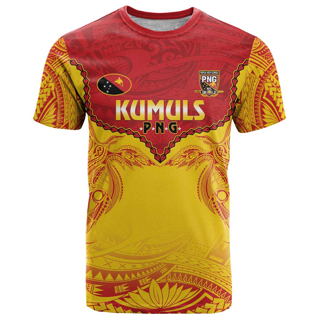 Papua New Guinea Rugby Custom T Shirt Go Kumuls PNG - Polynesian Pattern