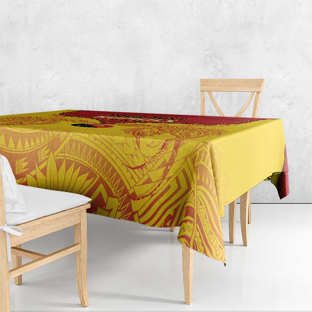Papua New Guinea Rugby Custom Tablecloth Go Kumuls PNG - Polynesian Pattern LT14 - Polynesian Pride