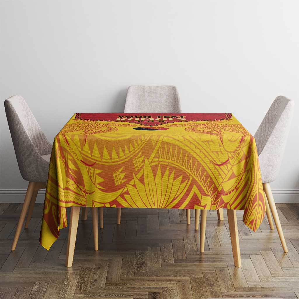Papua New Guinea Rugby Custom Tablecloth Go Kumuls PNG - Polynesian Pattern LT14 - Polynesian Pride