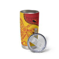 Custom Papua New Guinea Rugby Tumbler Cup Go Kumuls PNG - Polynesian Pattern LT14 - Polynesian Pride