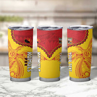 Custom Papua New Guinea Rugby Tumbler Cup Go Kumuls PNG - Polynesian Pattern LT14 - Polynesian Pride
