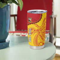 Custom Papua New Guinea Rugby Tumbler Cup Go Kumuls PNG - Polynesian Pattern LT14 - Polynesian Pride