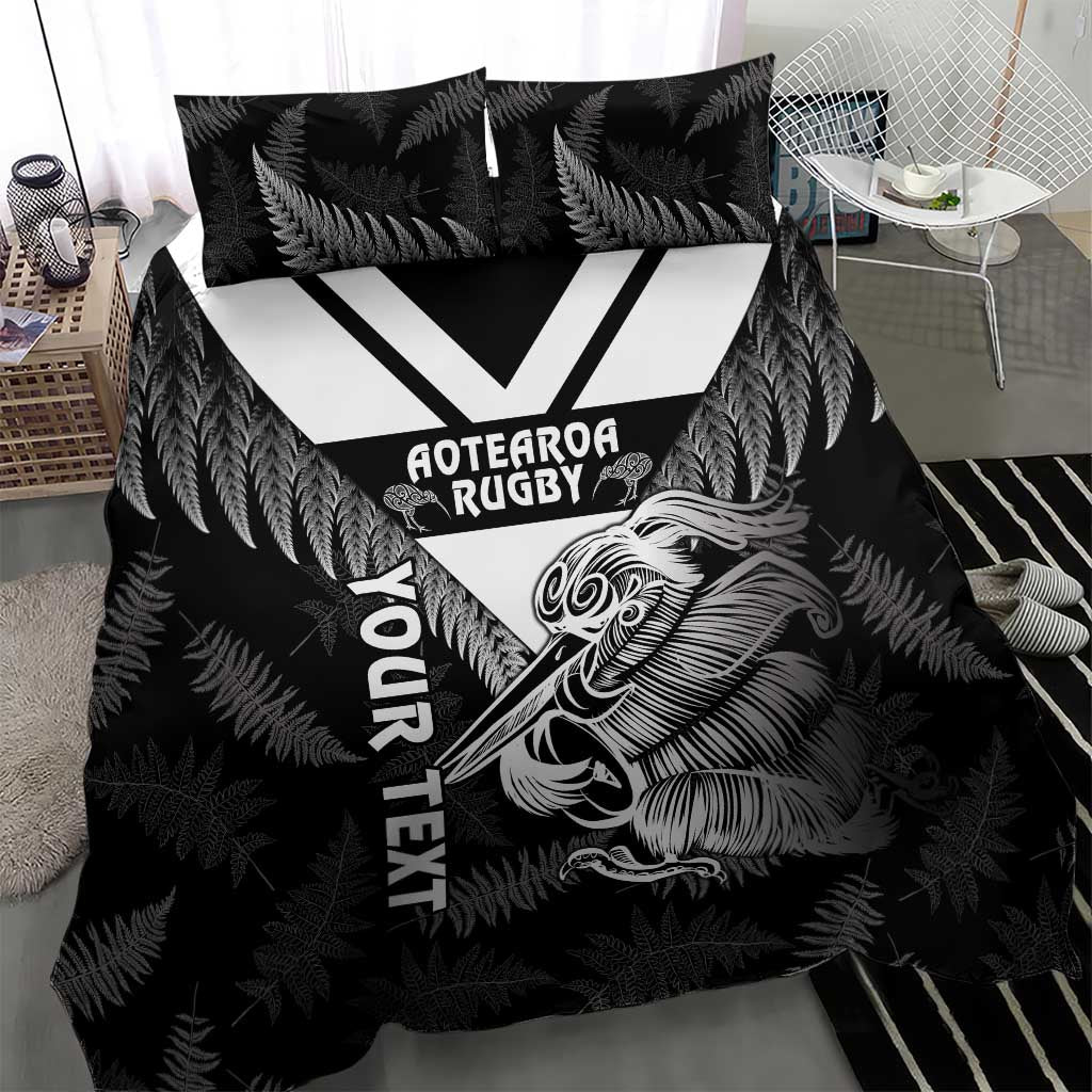 Aotearoa Silver Fern Rugby Custom Bedding Set 2024 Go Kiwi