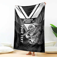 Aotearoa Silver Fern Rugby Custom Blanket 2024 Go Kiwi LT14 - Polynesian Pride