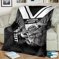 Aotearoa Silver Fern Rugby Custom Blanket 2024 Go Kiwi LT14 - Polynesian Pride