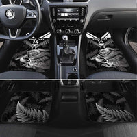 Aotearoa Silver Fern Rugby Custom Car Mats 2024 Go Kiwi LT14 Set 4pcs Black - Polynesian Pride