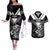 Aotearoa Silver Fern Rugby Custom Couples Matching Off The Shoulder Long Sleeve Dress and Hawaiian Shirt 2024 Go Kiwi