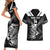 Aotearoa Silver Fern Rugby Custom Couples Matching Short Sleeve Bodycon Dress and Hawaiian Shirt 2024 Go Kiwi