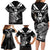 Aotearoa Silver Fern Rugby Custom Family Matching Long Sleeve Bodycon Dress and Hawaiian Shirt 2024 Go Kiwi