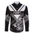 Aotearoa Silver Fern Rugby Custom Family Matching Off The Shoulder Long Sleeve Dress and Hawaiian Shirt 2024 Go Kiwi