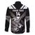 Aotearoa Silver Fern Rugby Custom Family Matching Off The Shoulder Long Sleeve Dress and Hawaiian Shirt 2024 Go Kiwi