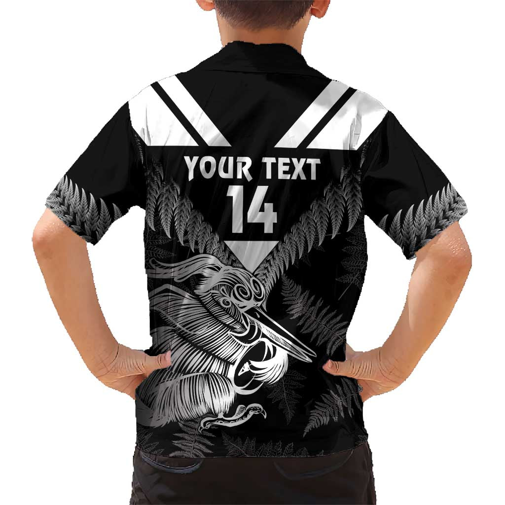 Aotearoa Silver Fern Rugby Custom Family Matching Short Sleeve Bodycon Dress and Hawaiian Shirt 2024 Go Kiwi