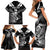 Aotearoa Silver Fern Rugby Custom Family Matching Short Sleeve Bodycon Dress and Hawaiian Shirt 2024 Go Kiwi