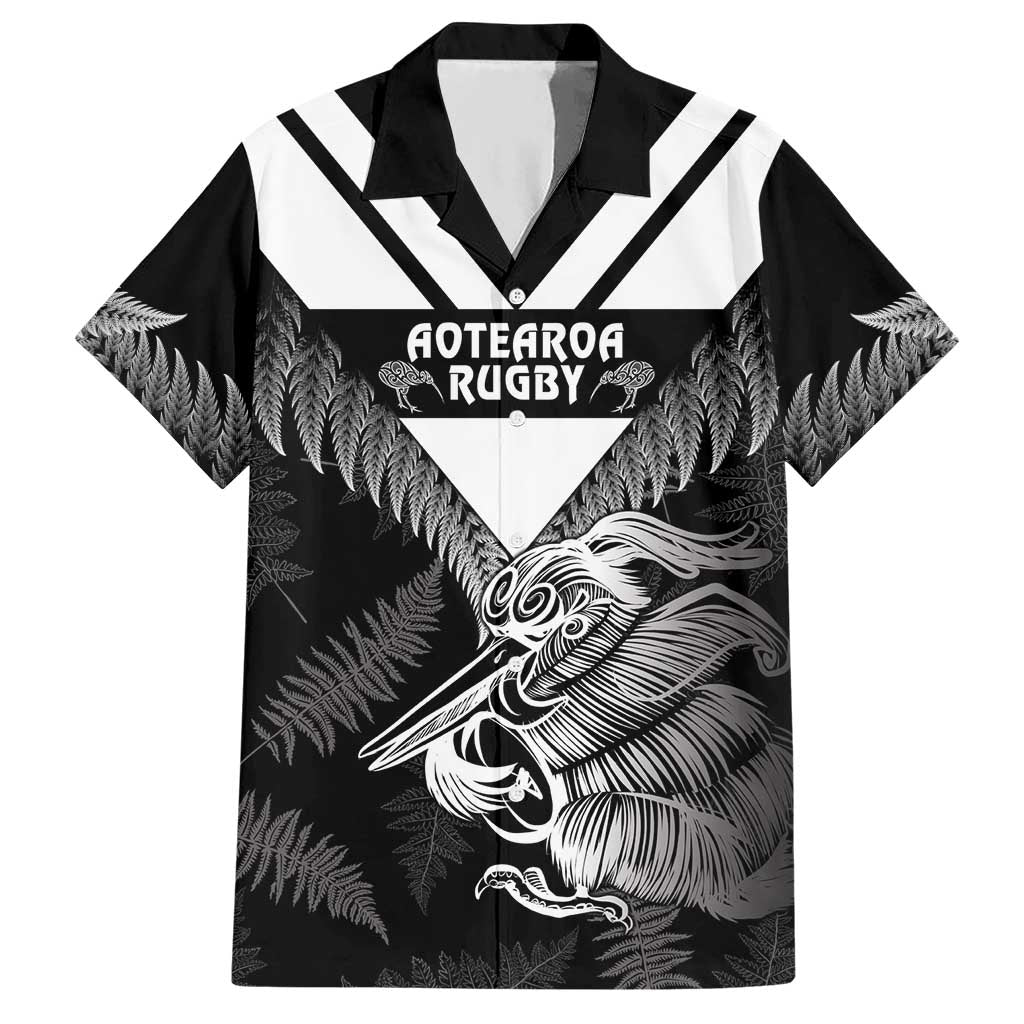 Aotearoa Silver Fern Rugby Custom Hawaiian Shirt 2024 Go Kiwi LT14 Black - Polynesian Pride