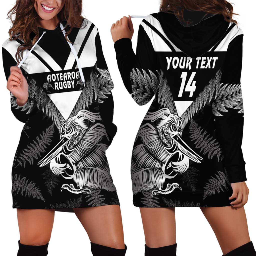 Aotearoa Silver Fern Rugby Custom Hoodie Dress 2024 Go Kiwi LT14 - Polynesian Pride