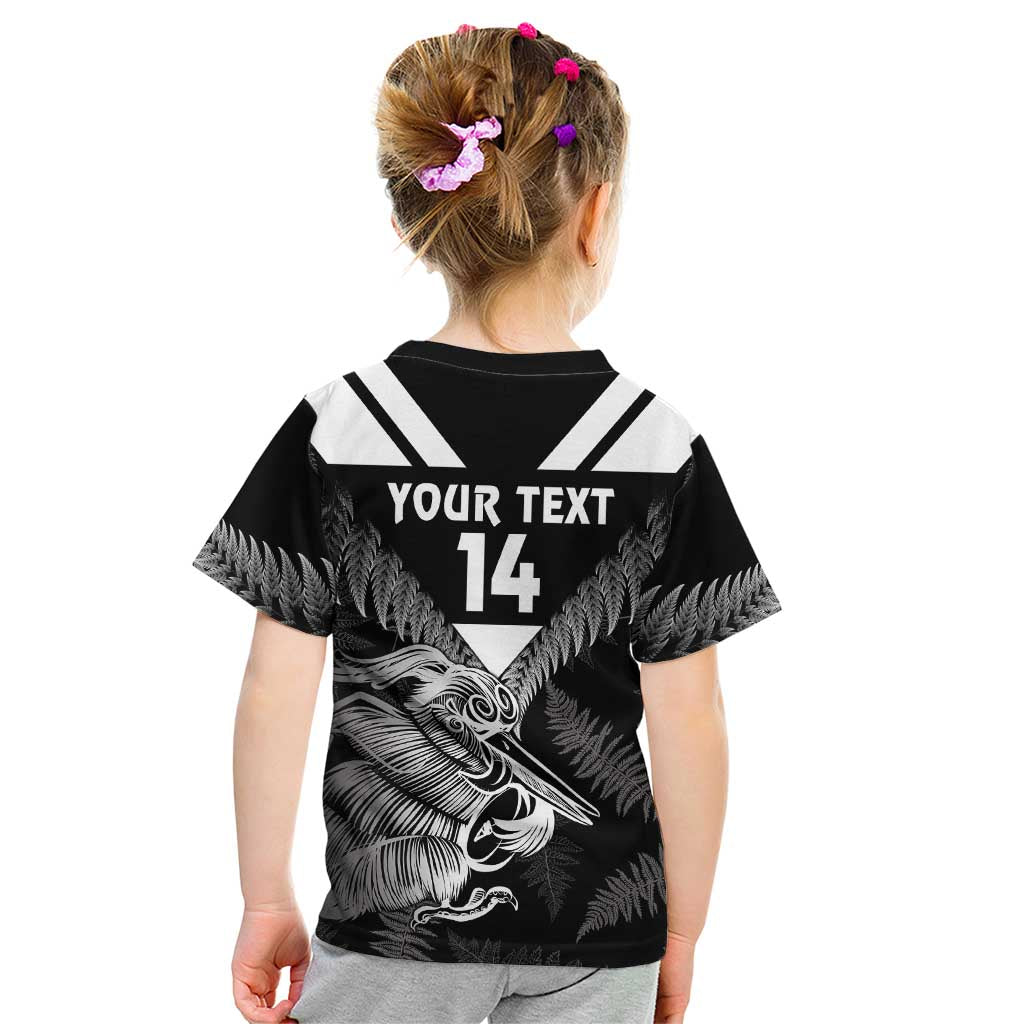 Aotearoa Silver Fern Rugby Custom Kid T Shirt 2024 Go Kiwi
