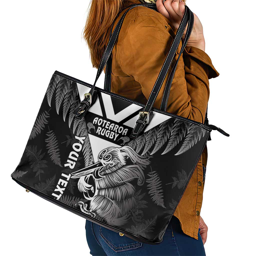 Aotearoa Silver Fern Rugby Custom Leather Tote Bag 2024 Go Kiwi LT14 - Polynesian Pride