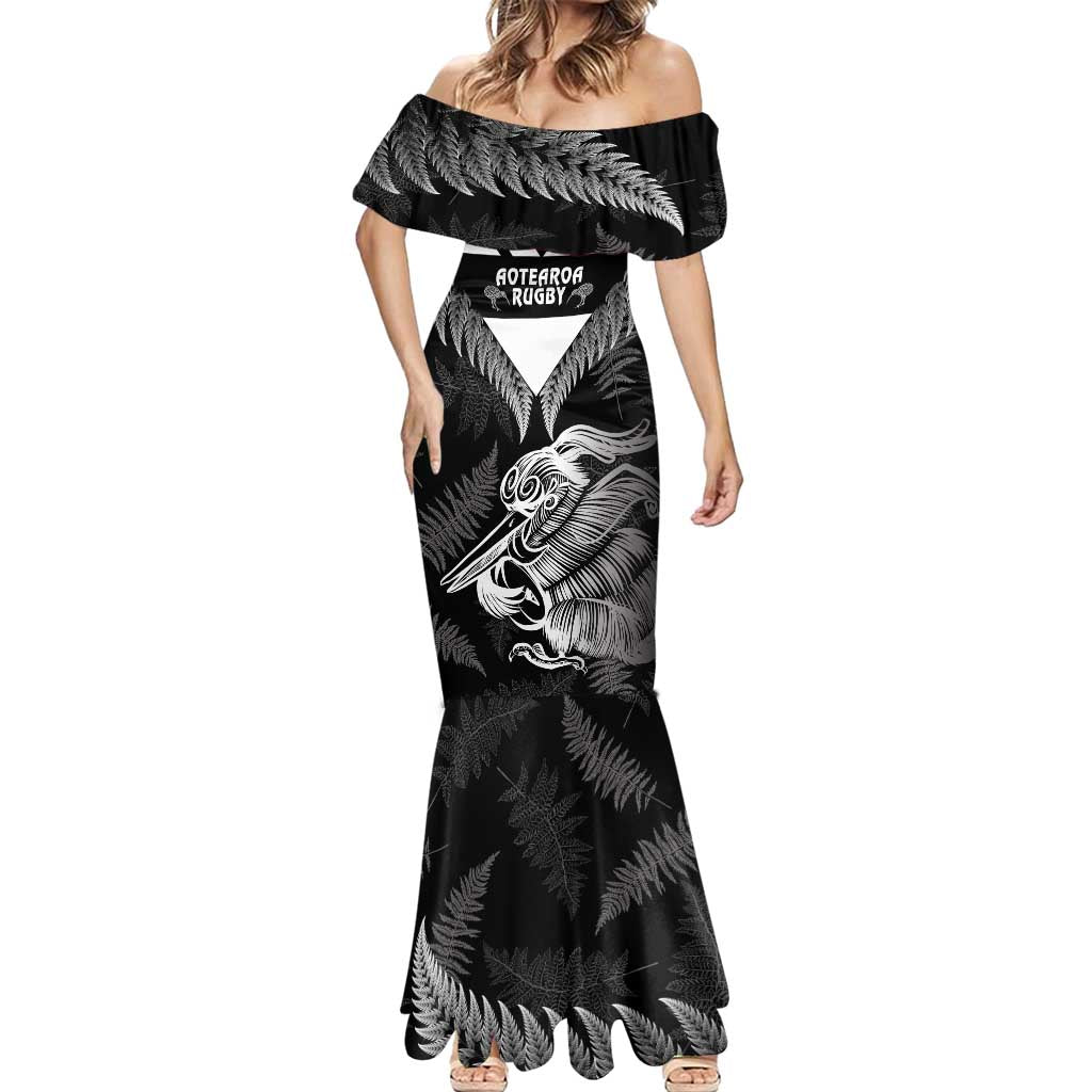 Aotearoa Silver Fern Rugby Custom Mermaid Dress 2024 Go Kiwi
