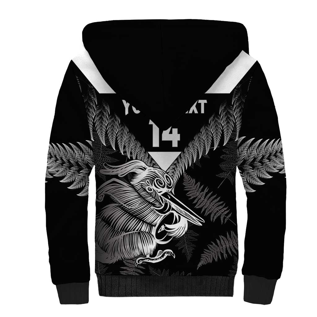 Aotearoa Silver Fern Rugby Custom Sherpa Hoodie 2024 Go Kiwi LT14 - Polynesian Pride