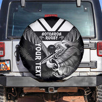 Aotearoa Silver Fern Rugby Custom Spare Tire Cover 2024 Go Kiwi LT14 Black - Polynesian Pride