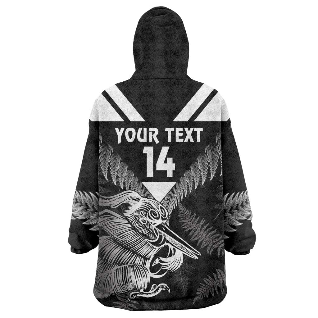 Aotearoa Silver Fern Rugby Custom Wearable Blanket Hoodie 2024 Go Kiwi LT14 - Polynesian Pride
