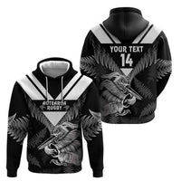 Aotearoa Silver Fern Rugby Custom Zip Hoodie 2024 Go Kiwi