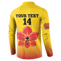 Orchids PNG Rugby Custom Button Sweatshirt Go Champions Papua New Guinea LT14 - Polynesian Pride