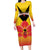 Orchids PNG Rugby Custom Family Matching Long Sleeve Bodycon Dress and Hawaiian Shirt Go Champions Papua New Guinea