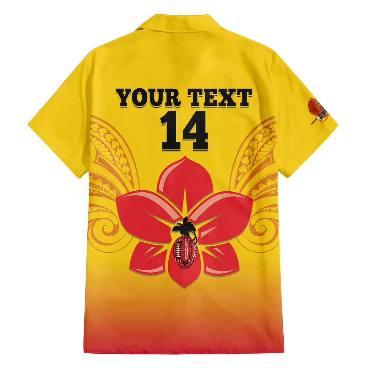 Orchids PNG Rugby Custom Family Matching Off The Shoulder Long Sleeve Dress and Hawaiian Shirt Go Champions Papua New Guinea