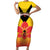 Orchids PNG Rugby Custom Family Matching Short Sleeve Bodycon Dress and Hawaiian Shirt Go Champions Papua New Guinea