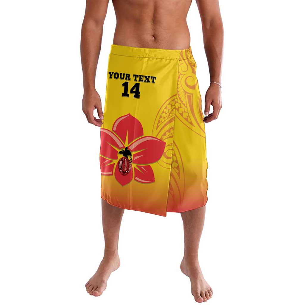 Orchids PNG Rugby Custom Lavalava Go Champions Papua New Guinea LT14 Yellow - Polynesian Pride
