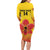 Orchids PNG Rugby Custom Long Sleeve Bodycon Dress Go Champions Papua New Guinea