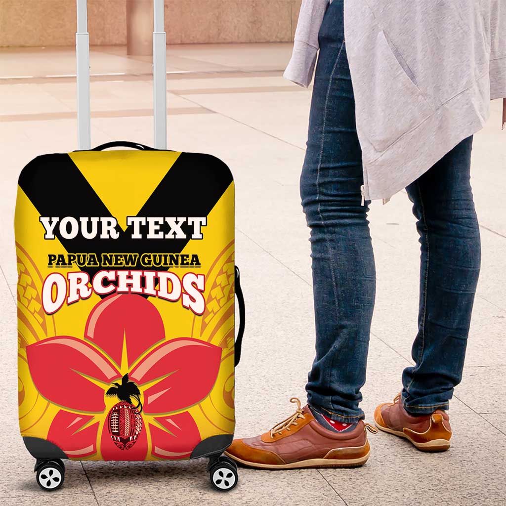 Orchids PNG Rugby Custom Luggage Cover Go Champions Papua New Guinea