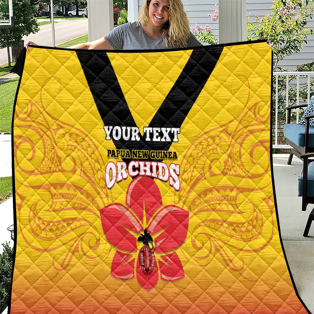 Orchids PNG Rugby Custom Quilt Go Champions Papua New Guinea