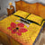 Orchids PNG Rugby Custom Quilt Bed Set Go Champions Papua New Guinea