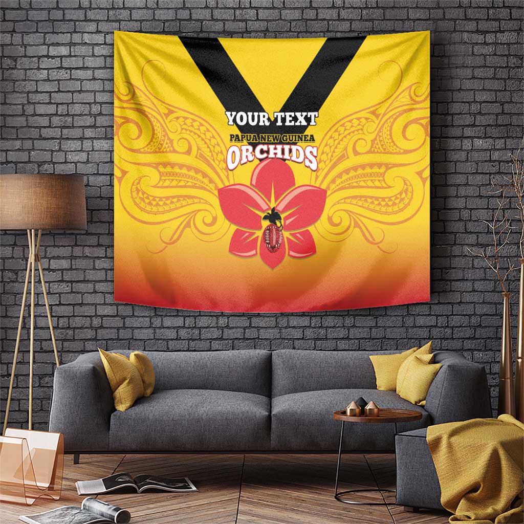 Orchids PNG Rugby Custom Tapestry Go Champions Papua New Guinea