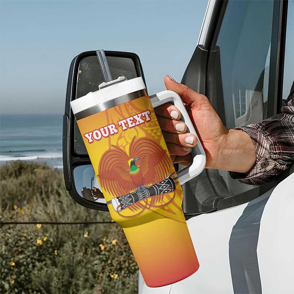 Custom Orchids PNG Rugby Tumbler With Handle Go Champions Papua New Guinea LT14 - Polynesian Pride