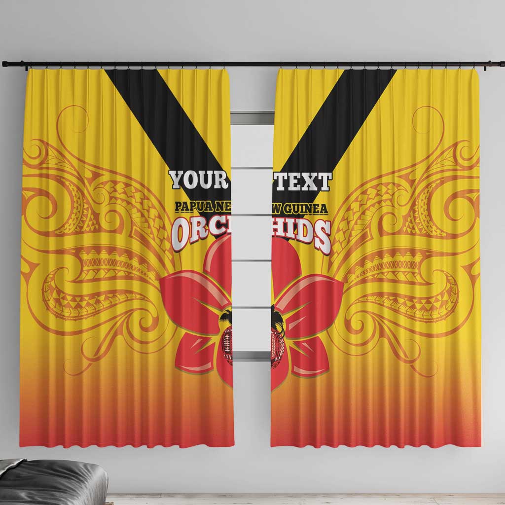 Orchids PNG Rugby Custom Window Curtain Go Champions Papua New Guinea