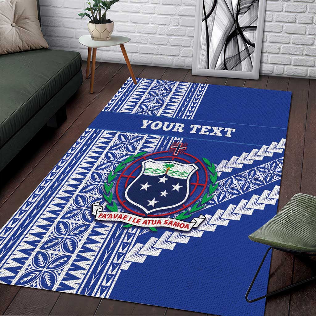 Fetu Samoa Rugby Custom Area Rug Siapo Pattern - Sporty Style