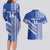 Fetu Samoa Rugby Custom Couples Matching Long Sleeve Bodycon Dress and Hawaiian Shirt Siapo Pattern - Sporty Style