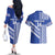 Fetu Samoa Rugby Custom Couples Matching Off The Shoulder Long Sleeve Dress and Hawaiian Shirt Siapo Pattern - Sporty Style